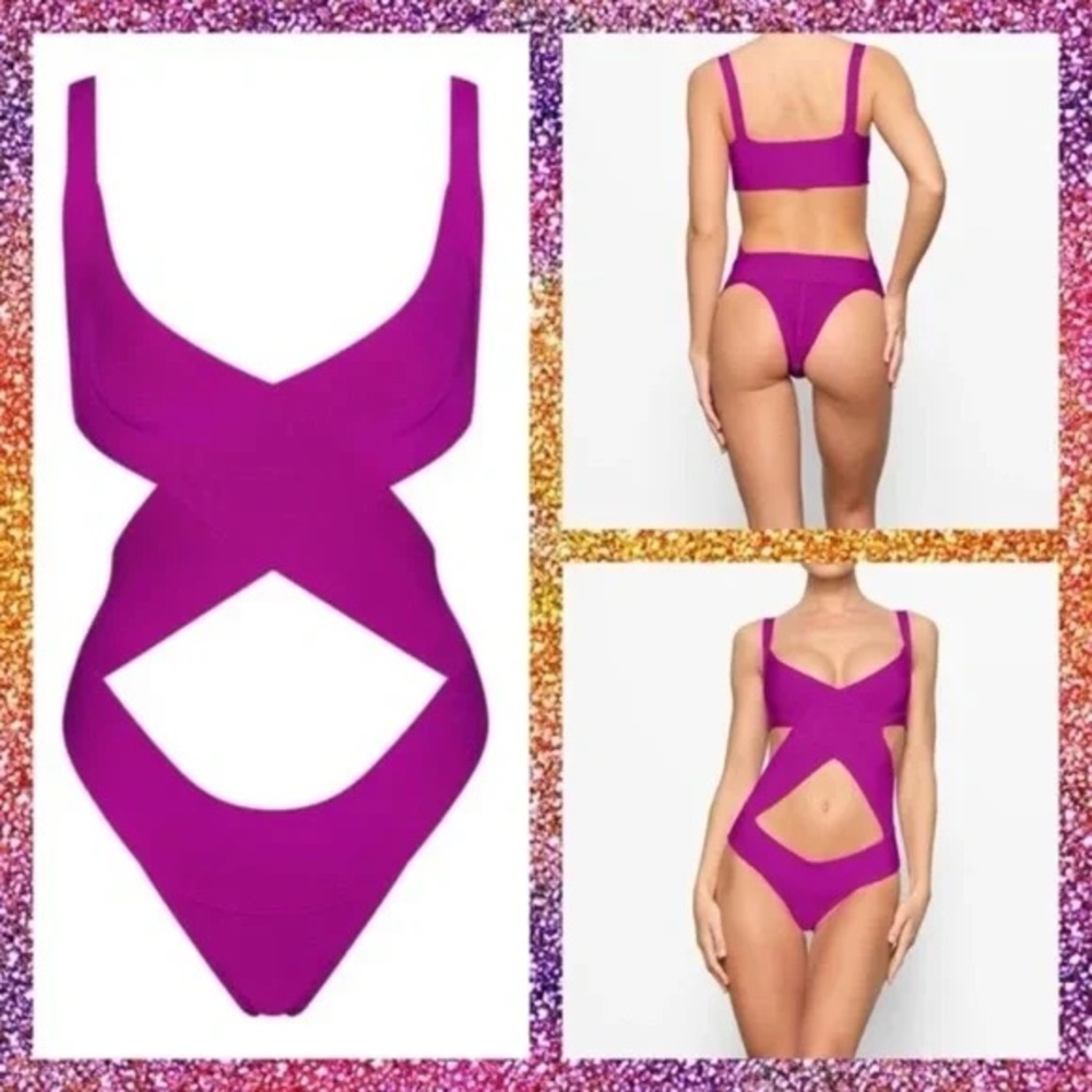 ❗️NWT❗️SKIMS Purple Cutout Swimsuit